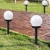 8X Lampa Solarna Wbijana Kula Biała