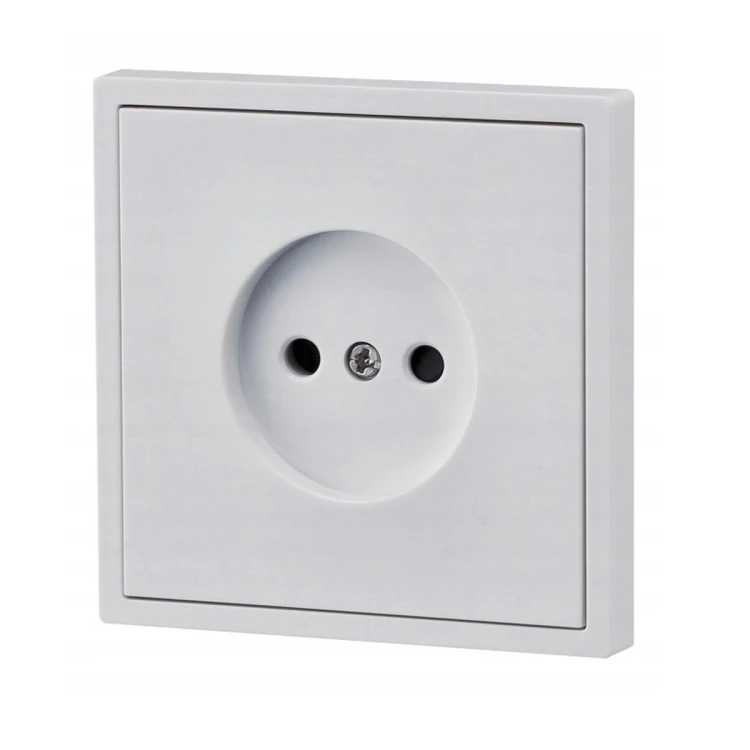 Kontakt Gniazdo Elektryczne Gniazdko Pojedyncze Białe FI60 Biała Ramka