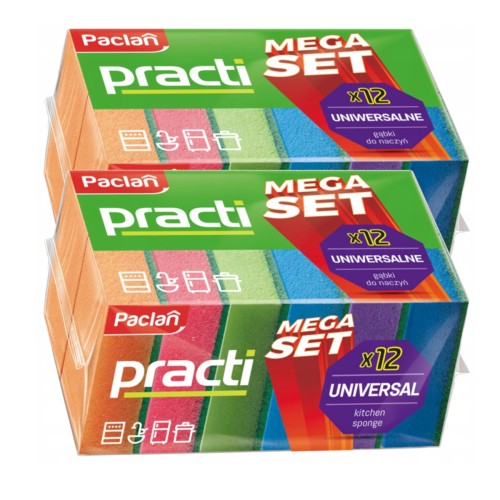 2x Gabka Zmywaki Do Naczyn Czysciki Zestaw 12 sztuk Kolorów PACLAN