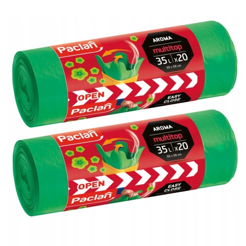 2x Paclan Multitop worki na śmieci uniwersalne zapachowe 35L 20 sztuk