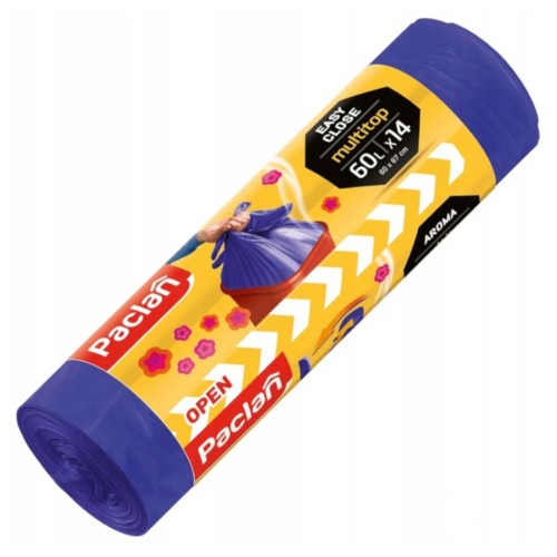 WORKI NA ŚMIECI 60L PACLAN ZAWIĄZYWANE mocne nie pękające ZAPACHOWE