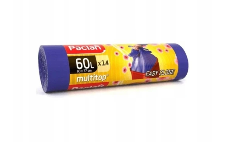 WORKI NA ŚMIECI 60L PACLAN ZAWIĄZYWANE mocne nie pękające ZAPACHOWE