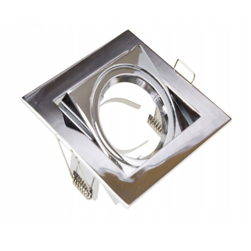 Oprawa Halogenowa LED GU10 Wpuszczana Aluminiowa ODLEW Chrom Połysk Ocynk