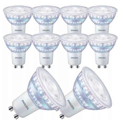10x Żarówki LED GU10 6,7W =100W 730lm Dzienna 4000k Mocna Zestaw PHILIPS