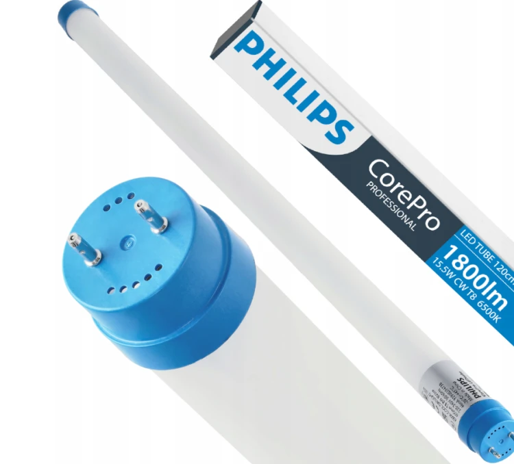 6x Philips Świetlówki Tuby LED 120cm 15,5W =36W 1800lm 6500K 50000h CorePro