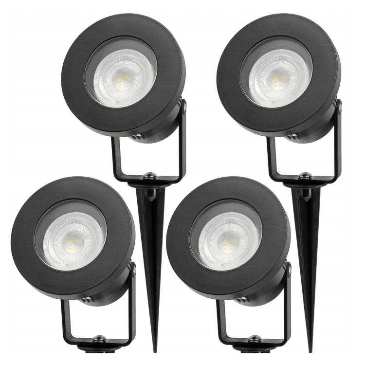 4x Lampa LED Wbijana Ogrodowa GU10 Do Ogrodu Reflektor Szpikulec IP65