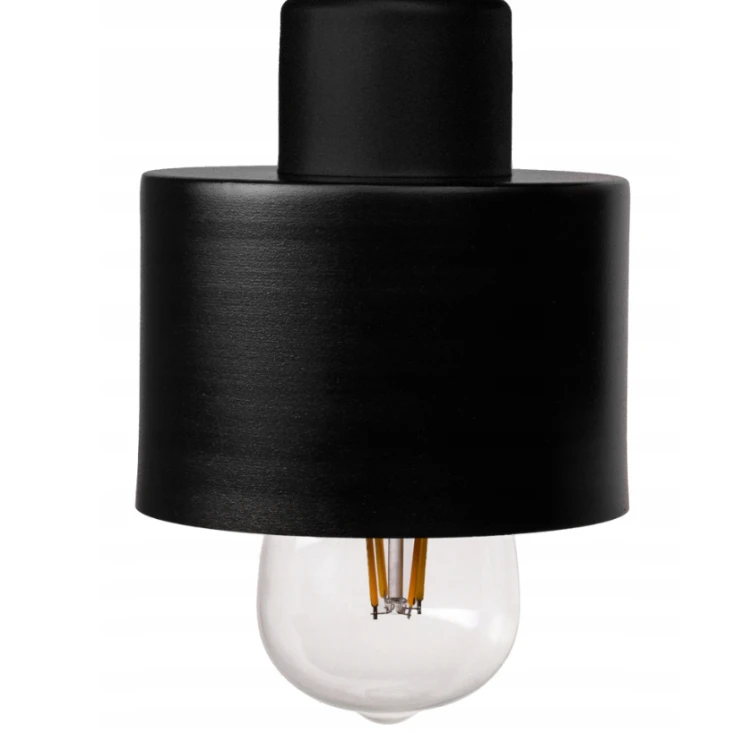 Lampa Sufitowa Wisząca LED LOFT 3 X E27 Kubek Czarny Do Salonu Warsztatu