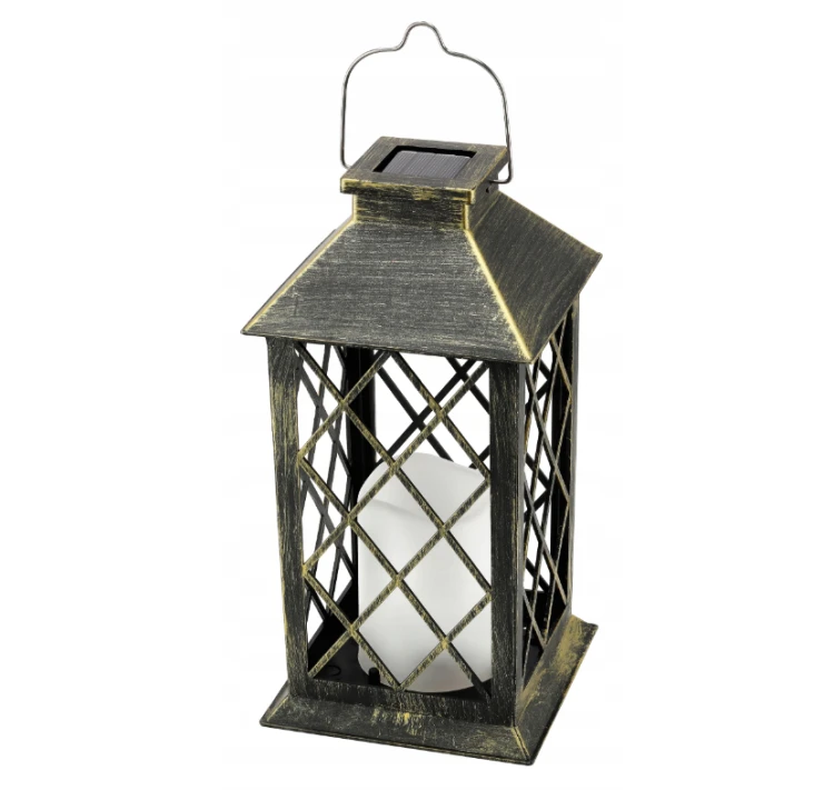 4x Latarenki Ogrodowe LED Solarna Lampiony Latarnie Znicz Brazowa 2V 35MA