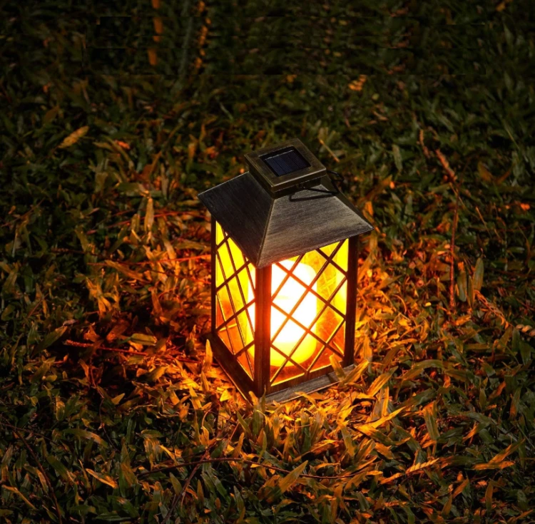 4x Latarenki Ogrodowe LED Solarna Lampiony Latarnie Znicz Brazowa 2V 35MA
