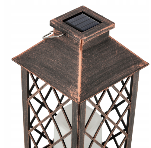 4x Latarenki Ogrodowe LED Solarna Lampiony Latarnie Znicz Miedziana 2V 35MA
