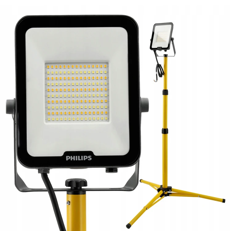 Halogen LED Philips Budowlany Statyw Naświetlacz 50W Reflektor 6000lm CCT