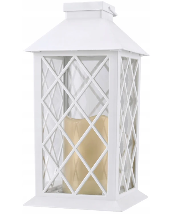 4x Latarenka ogrodowa LED SOLARNA Lampion Latarnia Znicz Bialy 2V 300MHA