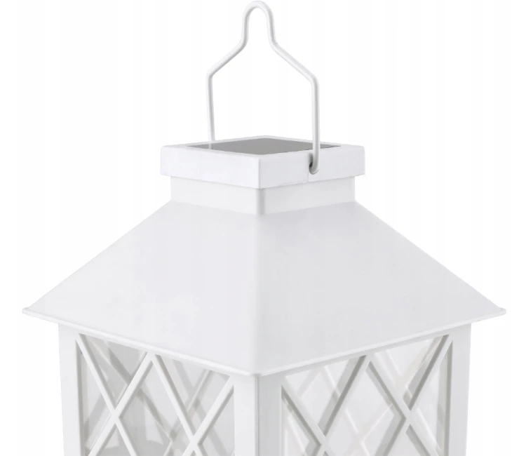 4x Latarenka ogrodowa LED SOLARNA Lampion Latarnia Znicz Bialy 2V 300MHA