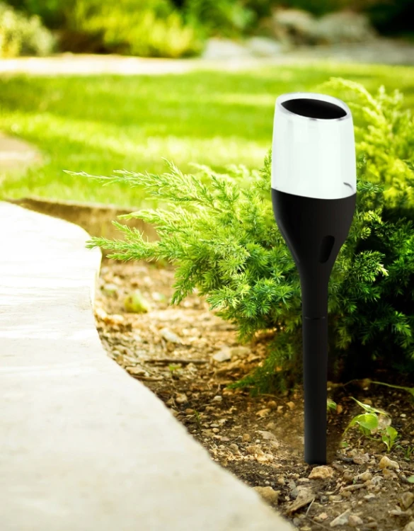 4x Lampy Solarne Ogrodowe LED Mocne PŁOMIEŃ 65cm