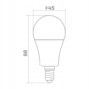 10x Zestaw żarówka LED E14 G45 8W kulka 705lm zimna
