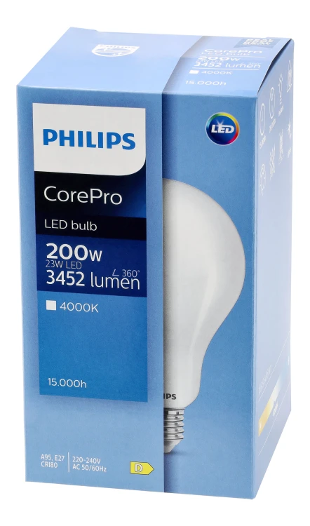 3x Philips Żarówka LED E27 23W = 200W 3452lm Mocna 4000K EyeComfort CorePro