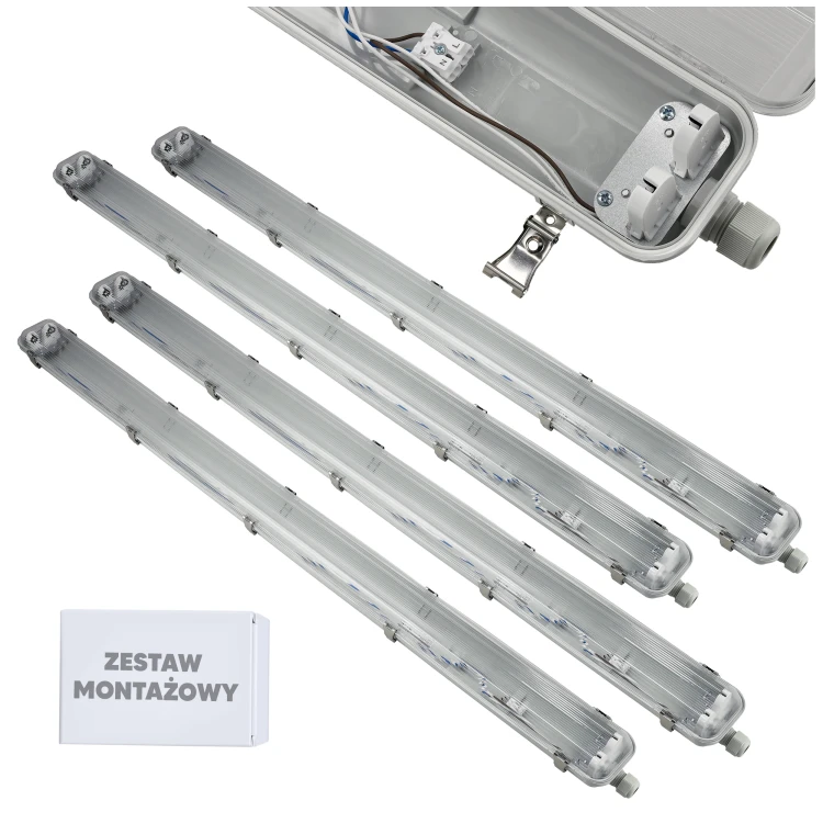 4x Oprawa Hermetyczna LED Philips 2x158cm Lampa Do Garażu Warsztatu Na Tuby
