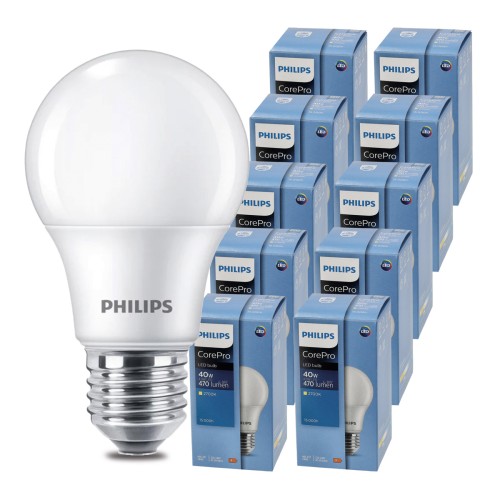 10x Żarówka LED PHILIPS E27 4.9W = 40W – Ciepła Barwa i Oszczędność