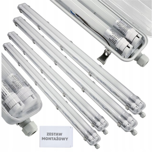 Oprawa Hermetyczna Philips 4x 158cm + 8x Tuby Świetlówki LED Wodoszczelna
