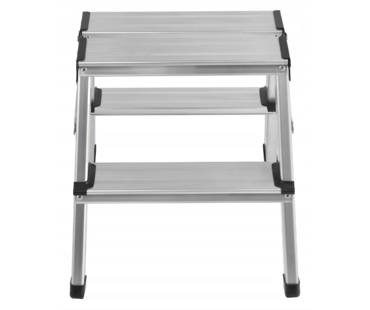 Drabina Aluminiowa Składana 2 Stopniowa Dwustronna Domowa Lekka 40cm 150kg