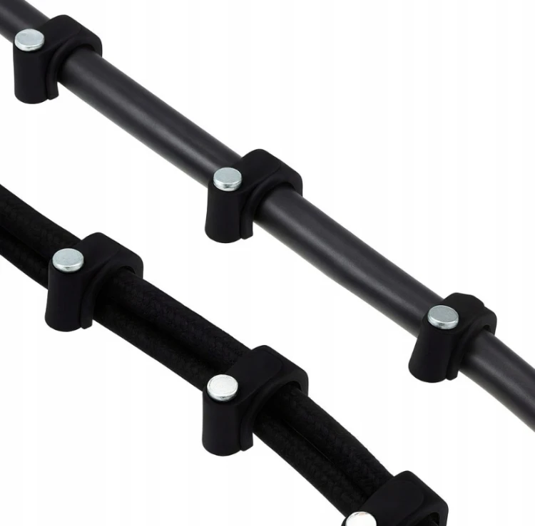 Uchwyt Kablowy Haczyki Do Girland Kabli Z Gwoździem 16mm 100 sztuk Czarny