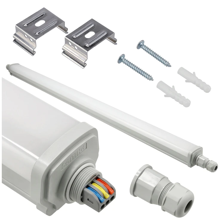 4x Oprawa Hermetyczna LED Philips 30W 125cm 3600lm IP65 4000K Przelotowa
