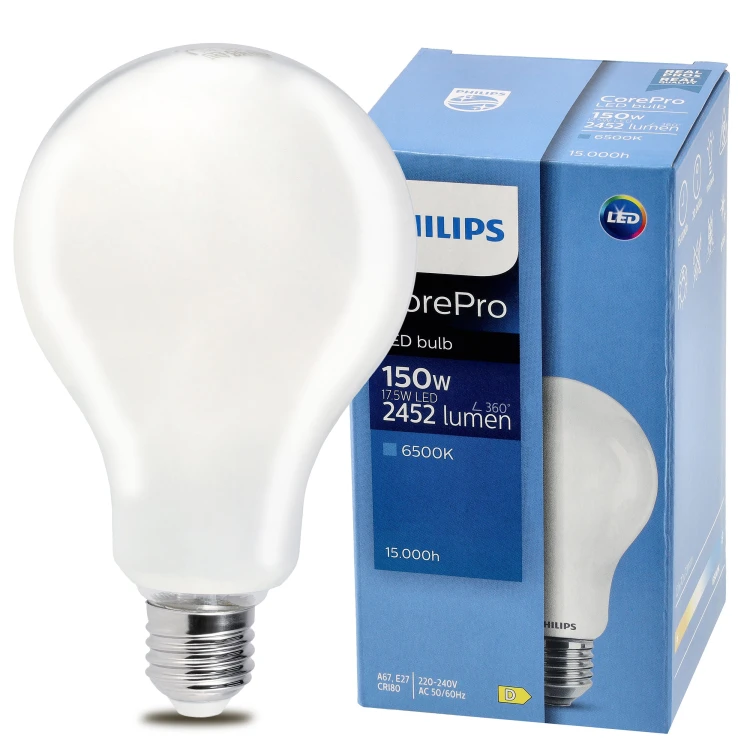 3x Philips Żarówka LED E27 17,5W =150W 2452lm 6500K EyeComfort CorePro