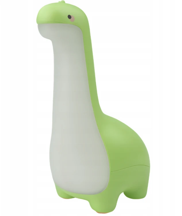 Lampka Nocna LED Bezprzewodowa Dinozaur Biała Ciepła USB Akumulatorowa