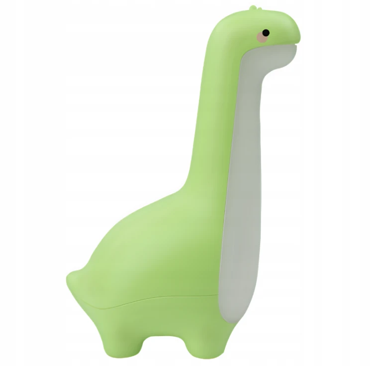 Lampka Nocna LED Bezprzewodowa Dinozaur Biała Ciepła USB Akumulatorowa