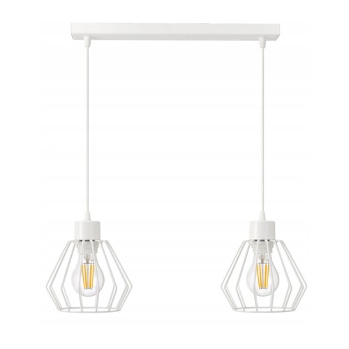 Lampa Wisząca Sufitowa Regulowana DIAMENT BIAŁY