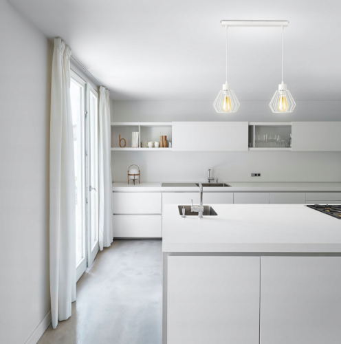 Lampa Wisząca Sufitowa Regulowana DIAMENT BIAŁY