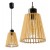 Lampa LED Wisząca Sufitowa Drewniana 1xE27 KUBEK