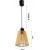 Lampa LED Wisząca Sufitowa Drewniana 1xE27 KUBEK