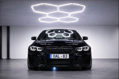 Lampa LED Hexagon Sufitowa 230W Panel Oświetlenie Do Garażu 6500K Mocna