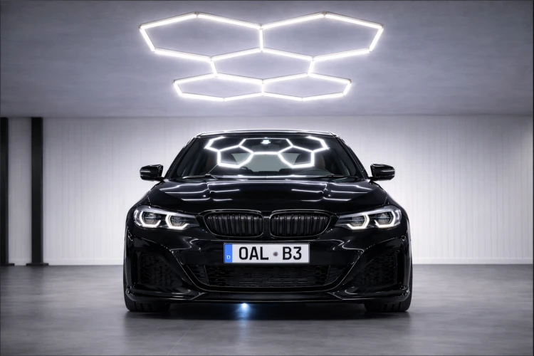 Lampa LED Hexagon Sufitowa 230W Panel Oświetlenie Do Garażu 6500K Mocna