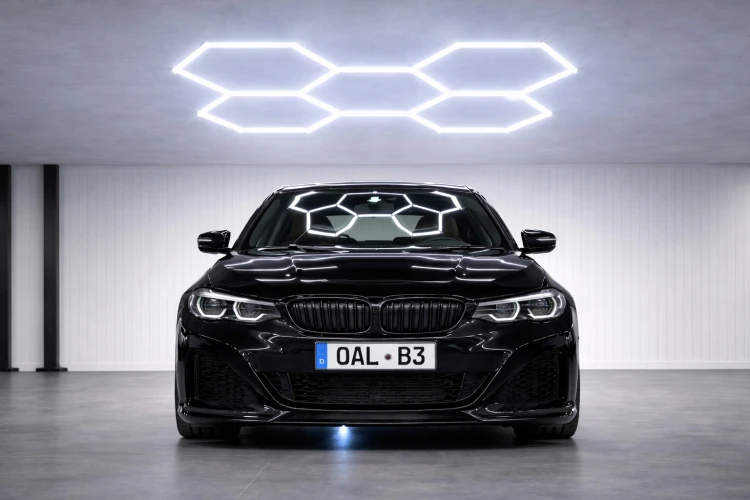 Lampa LED Hexagon Sufitowa 230W Panel Oświetlenie Do Garażu 6500K Mocna