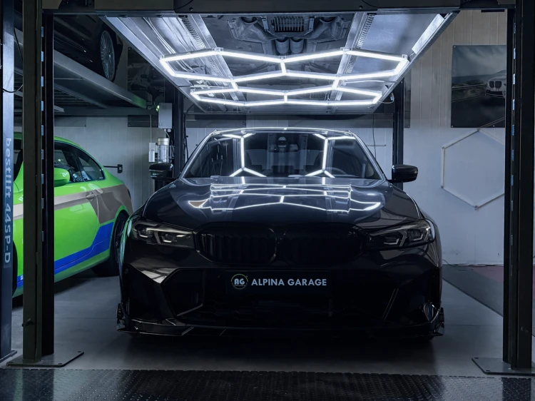 Lampa LED Hexagon Sufitowa 230W Panel Oświetlenie Do Garażu 6500K Mocna