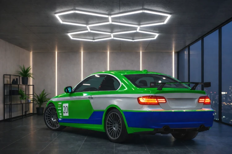 Lampa LED Hexagon Sufitowa 230W Panel Oświetlenie Do Garażu 6500K Mocna