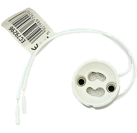 Gniazdo GU10 Przyłączeniowe Do Żarówek Do Oprawa Halogenowych Porcelanowa