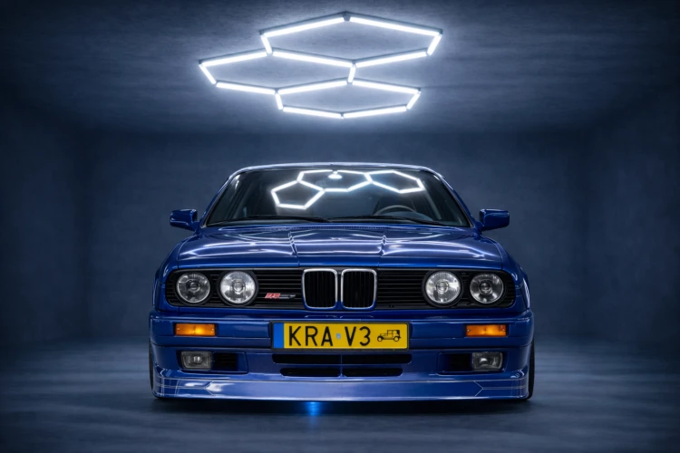 Lampa LED Hexagon Sufitowa 112W Panel Oświetlenie Do Garażu 6500K Mocna