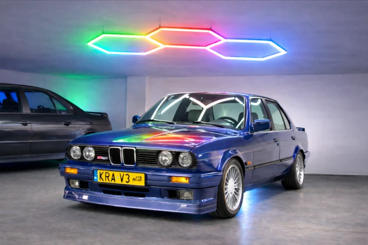 Lampa LED HEXAGON RGB 64W Panel Oświetlenie Warsztat Dom + Aplikacja Pilot