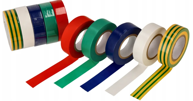 10x Taśma izolacyjna PVC Kolorowa 19mmx0,13mm 20m Elastyczna Uniwersalna