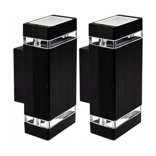 2x Lampa Elewacyjna Kinkiet Ogrodowy LED 2x GU10 Zewnętrzna Szczelna