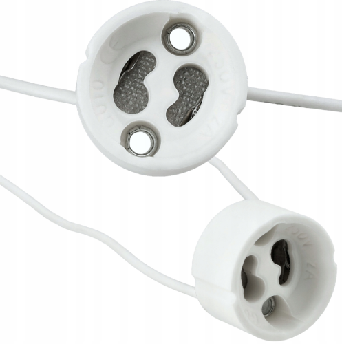 Gniazdo GU10 Przyłączeniowe Do Żarówek Do Oprawa Halogenowych Porcelanowa