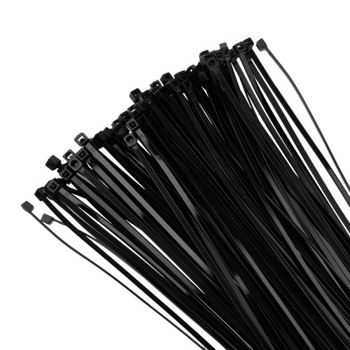 Opaski Zaciskowe Kablowe 3.6x400mm Czarne 100szt Uniwersalne Wysoka Jakość