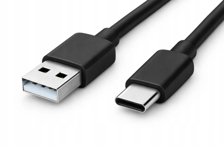 Kabel 2m USB-A - USB-C 20W Sieciowy Czarny Do Ładowania Przesyłania Danych