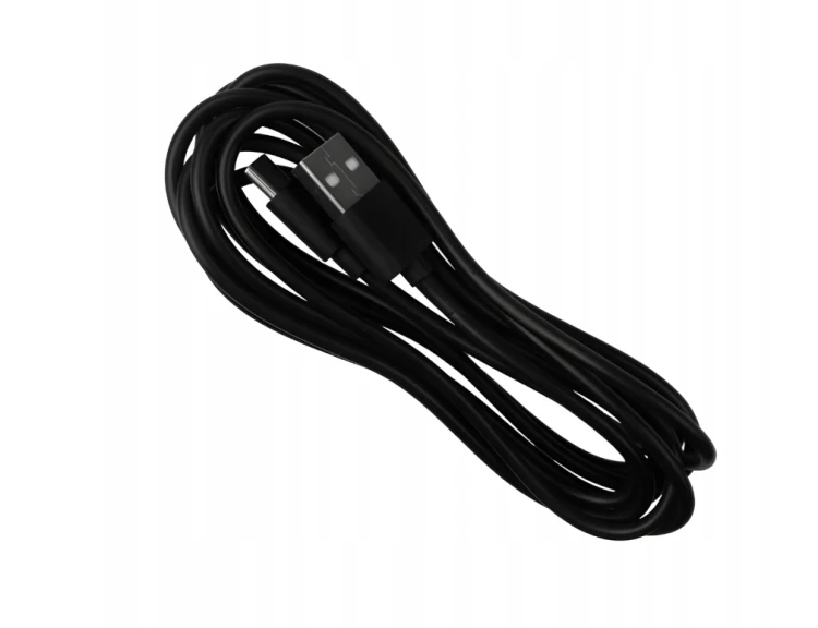 Kabel 2m USB-A - USB-C 20W Sieciowy Czarny Do Ładowania Przesyłania Danych