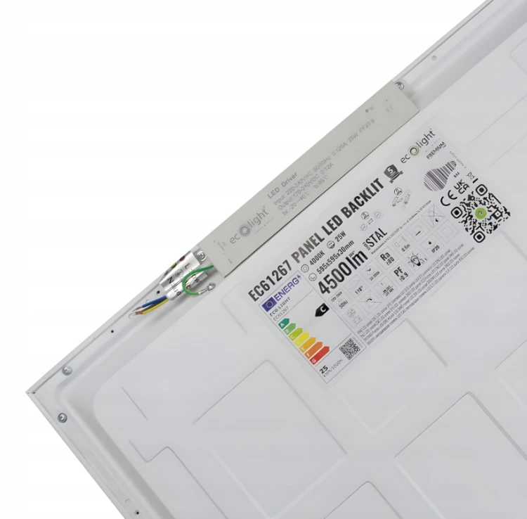 Kaseton Panel LED Sufitowy 60x60cm Plafon Lampa Oprawa 25W 4500lm ATEST