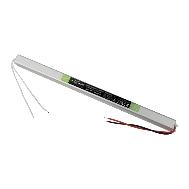 Zasilacz LED Transformator Do Taśmy LED COB SMD Meblowy 5A 60W 12V Wąski