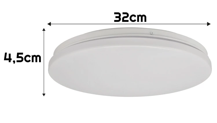Lampa Sufitowa LED Plafon Natynkowy 18W 1440lm IP44 Szczelna Do Łazienki